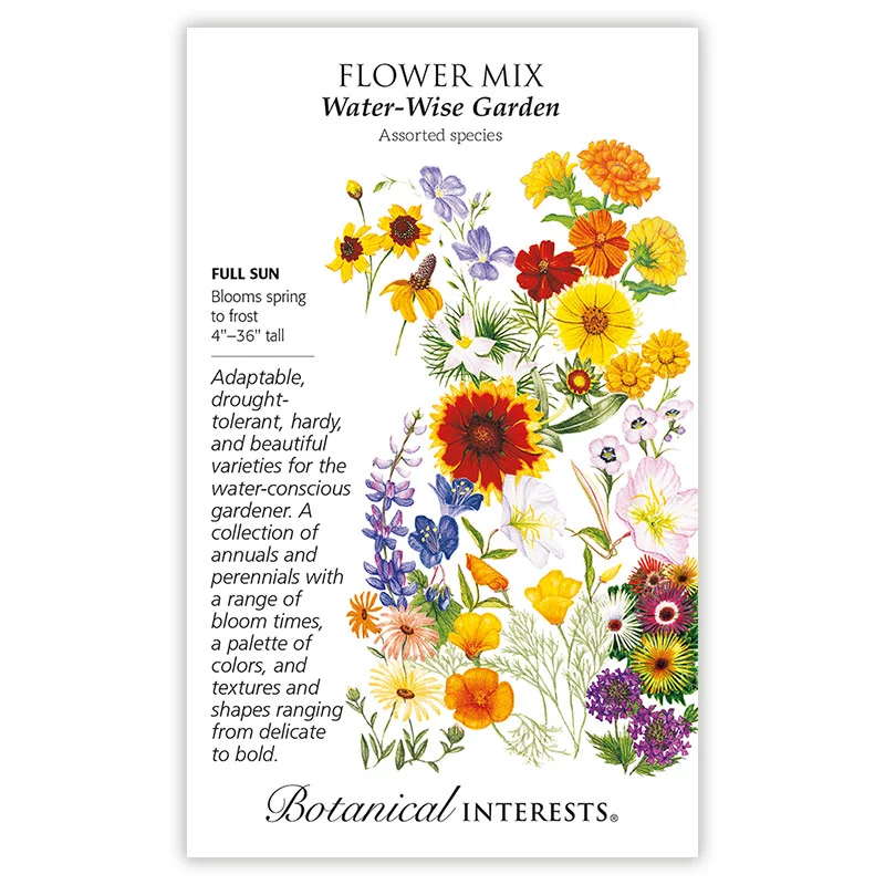 Waterwise Flower Garden Seed Mix from Botanical Interests