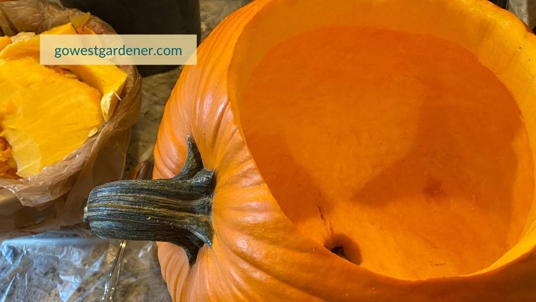You can carve the pumpkin on its side for a fun and creative look.