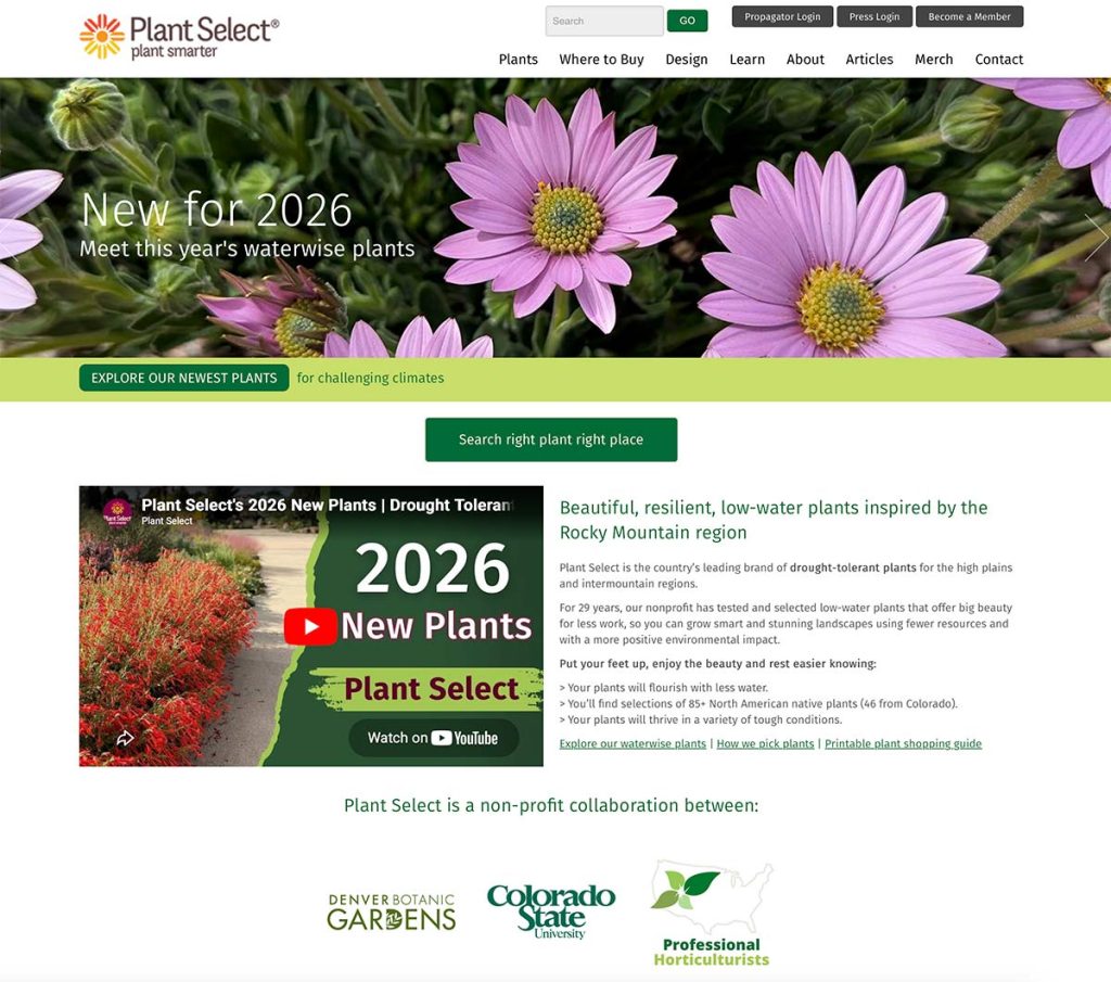 Plant Select - a source of waterwise plants for Colorado